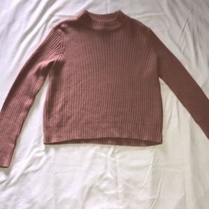 Women’s M Pink Turtleneck Semi-Cropped Longsleeve